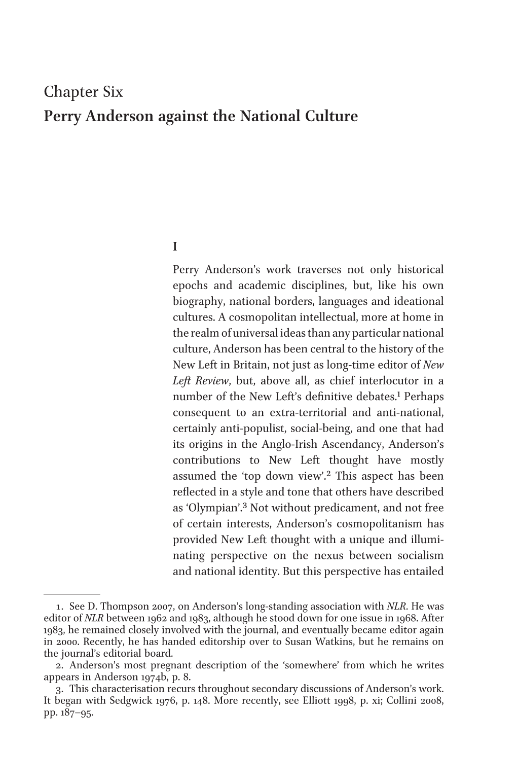 Chapter Six Perry Anderson Against the National Culture