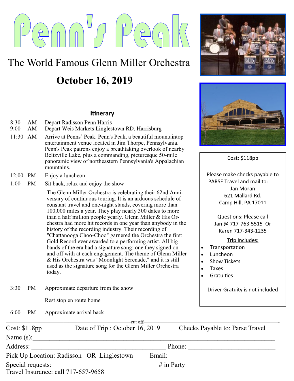 October 16, 2019 the World Famous Glenn Miller Orchestra