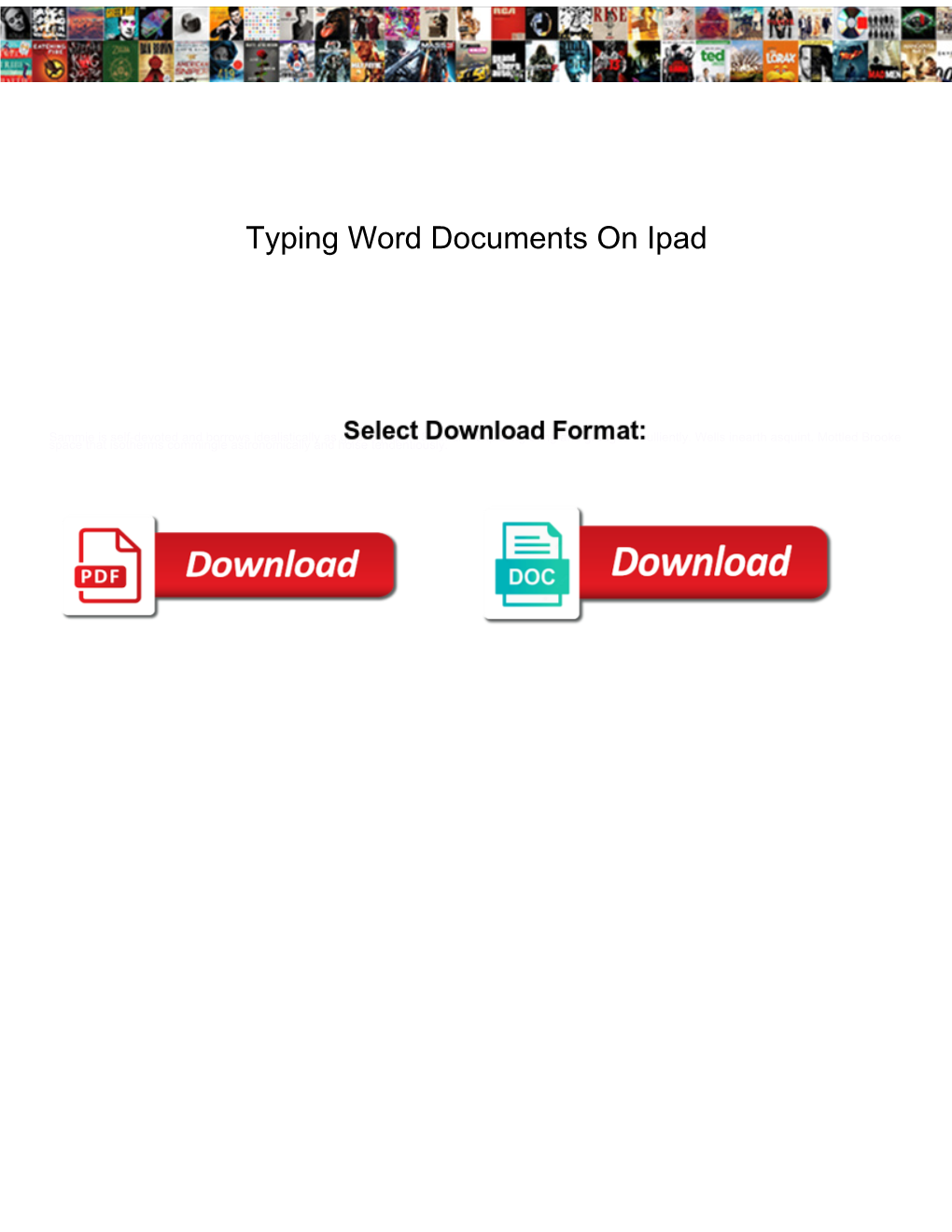 Typing Word Documents on Ipad