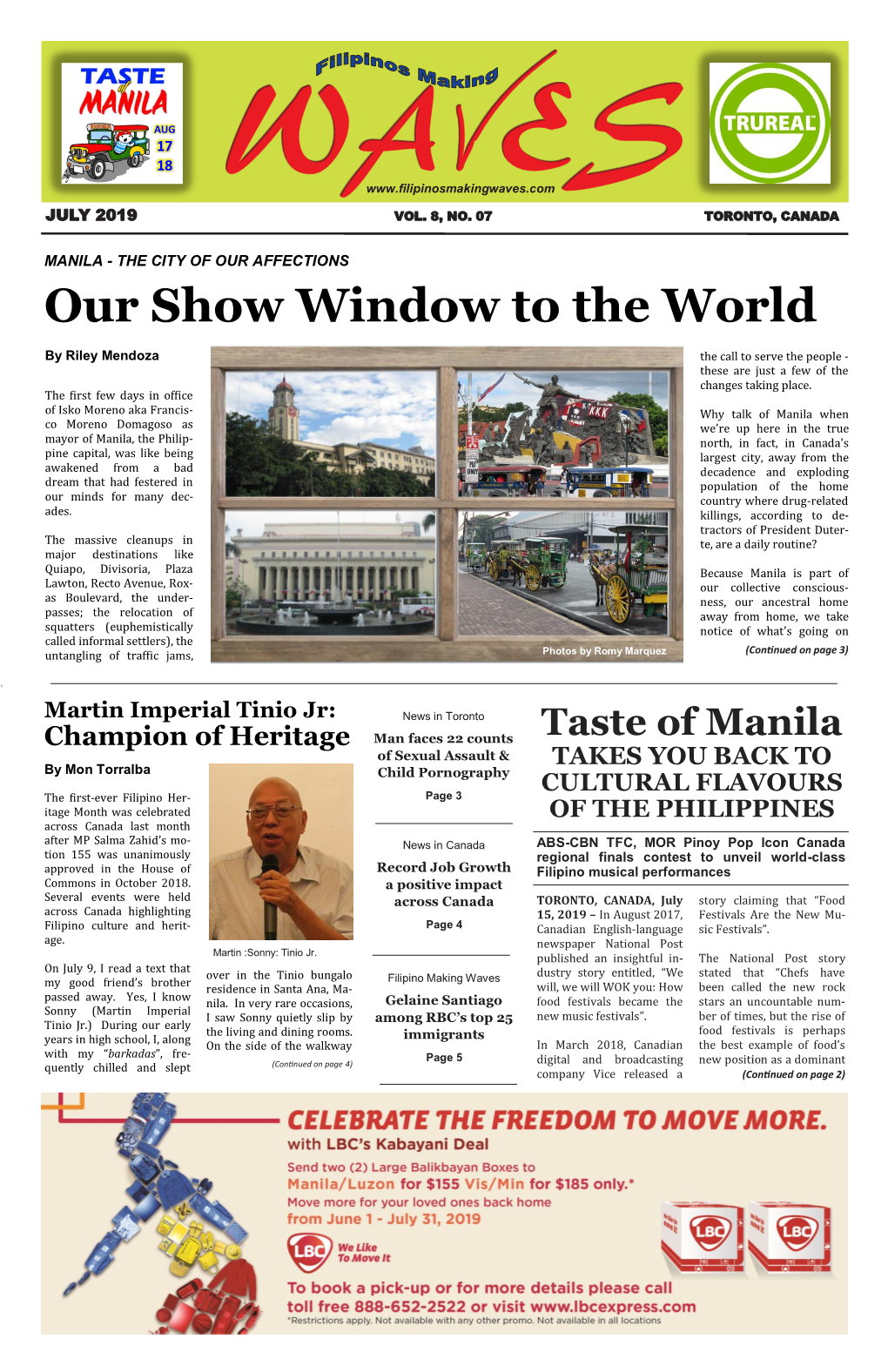 Martin Imperial Tinio Jr: News in Toronto