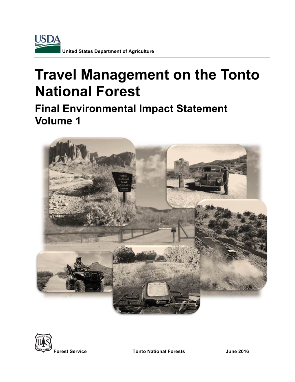 Travel Management on the Tonto National Forest FEIS