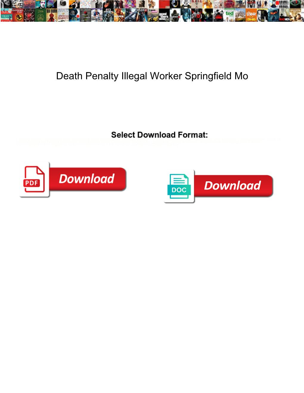 Death Penalty Illegal Worker Springfield Mo