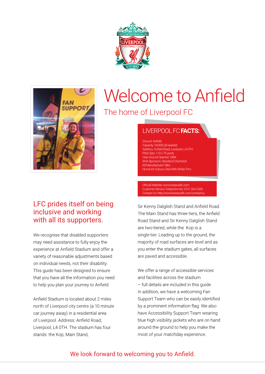 Welcome to Anfield the Home of Liverpool FC