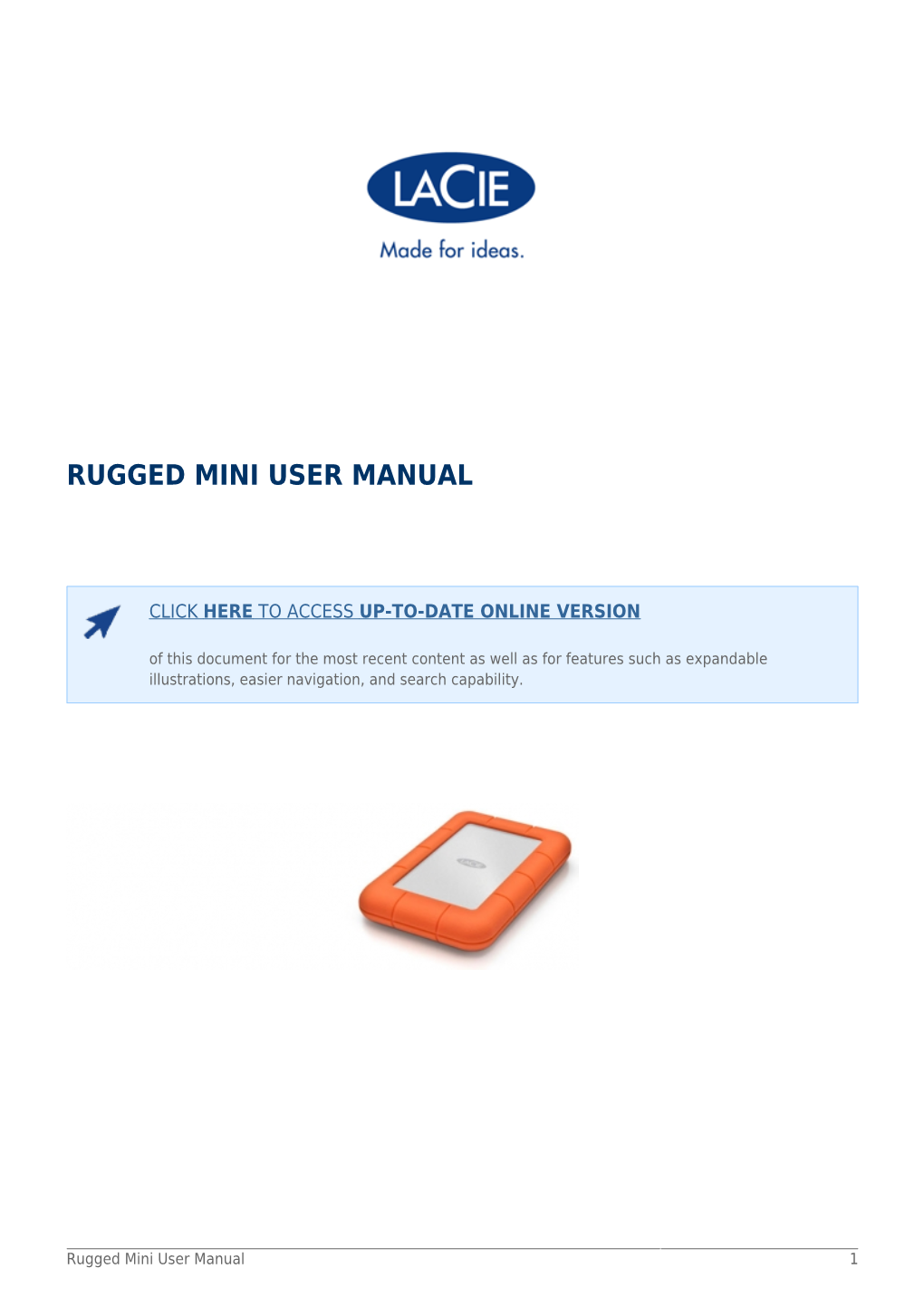 Rugged Mini User Manual