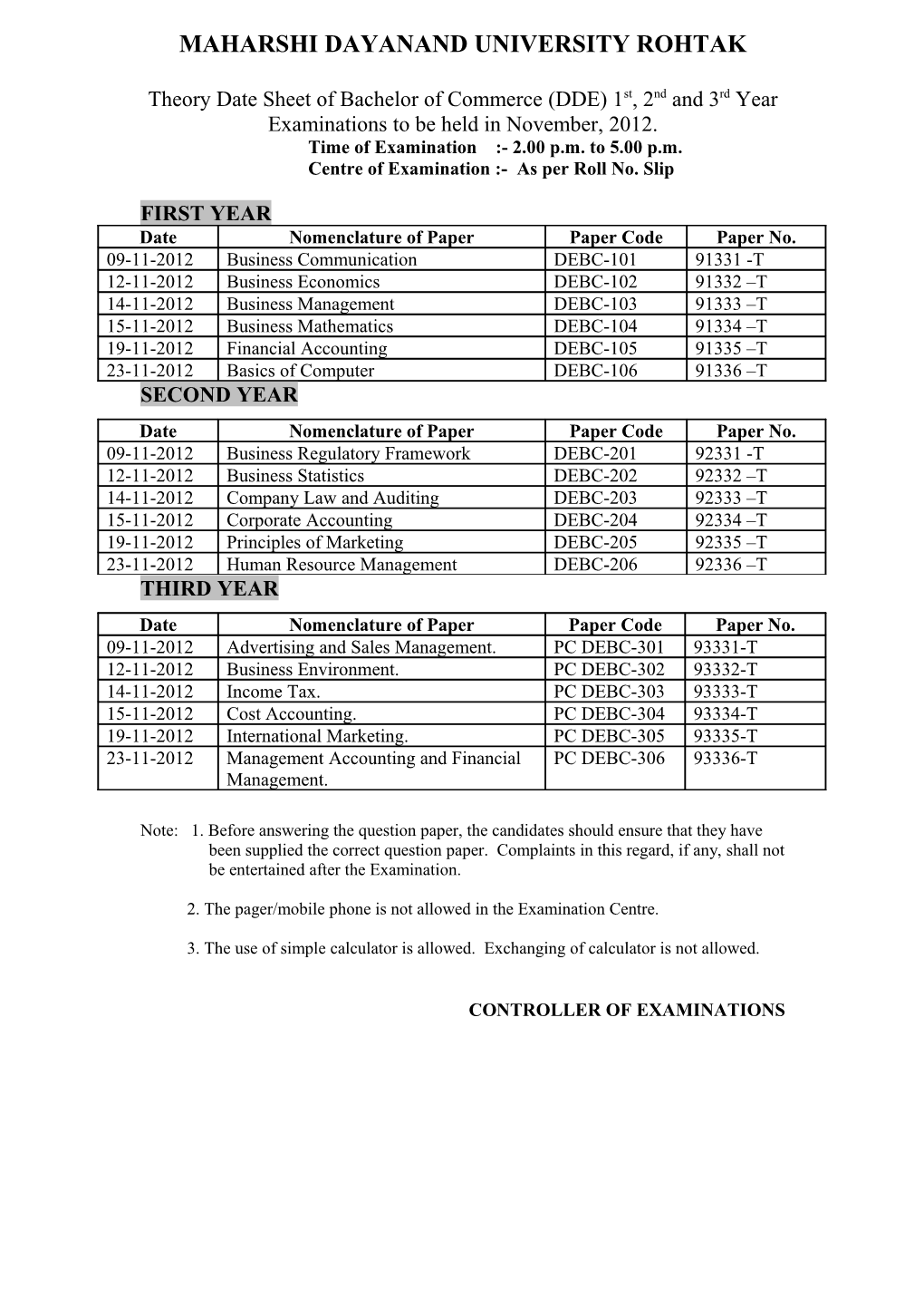 Maharshi Dayanand University Rohtak s1