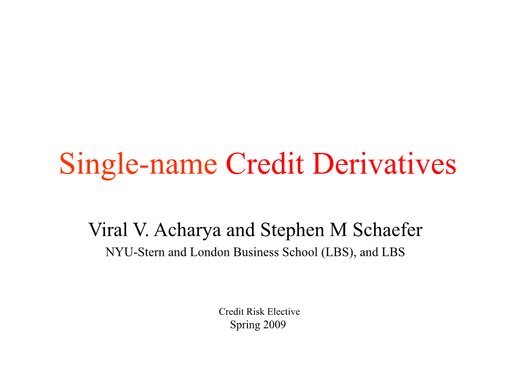 Credit Default Swaps and Collateralised Bond Obligations