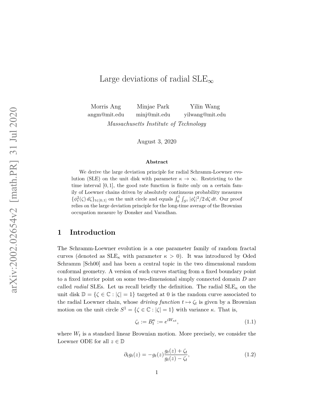 Large Deviations of Radial SLE∞