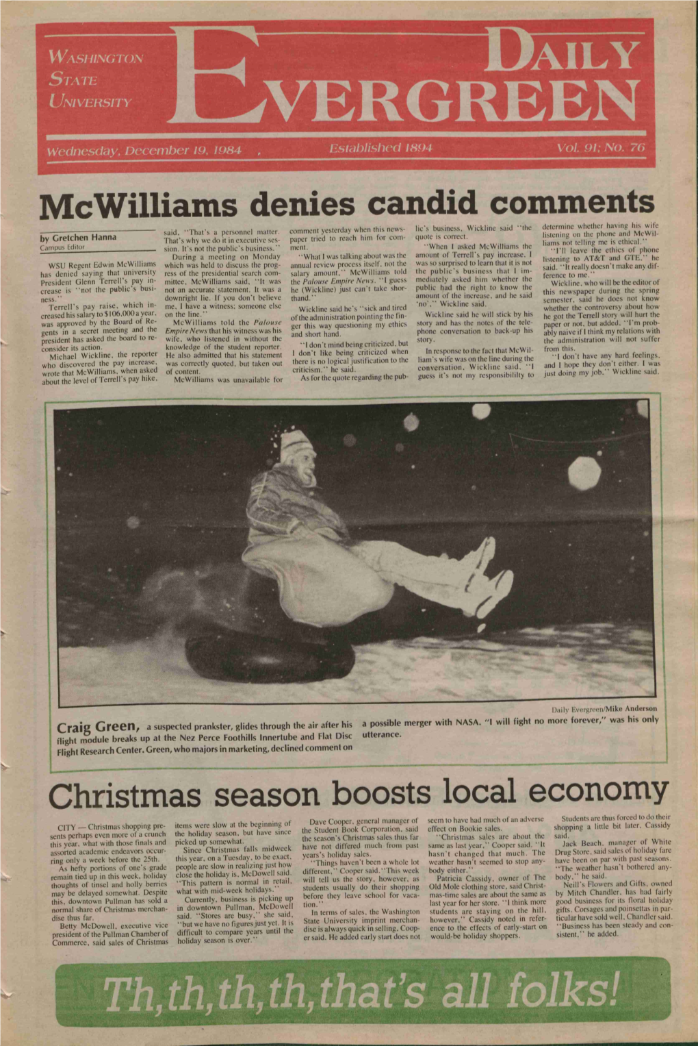 Mcwilliams Denies Candid Comments Christmas Season Boosts Local