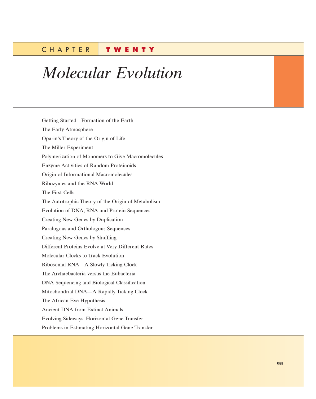 Molecular Evolution