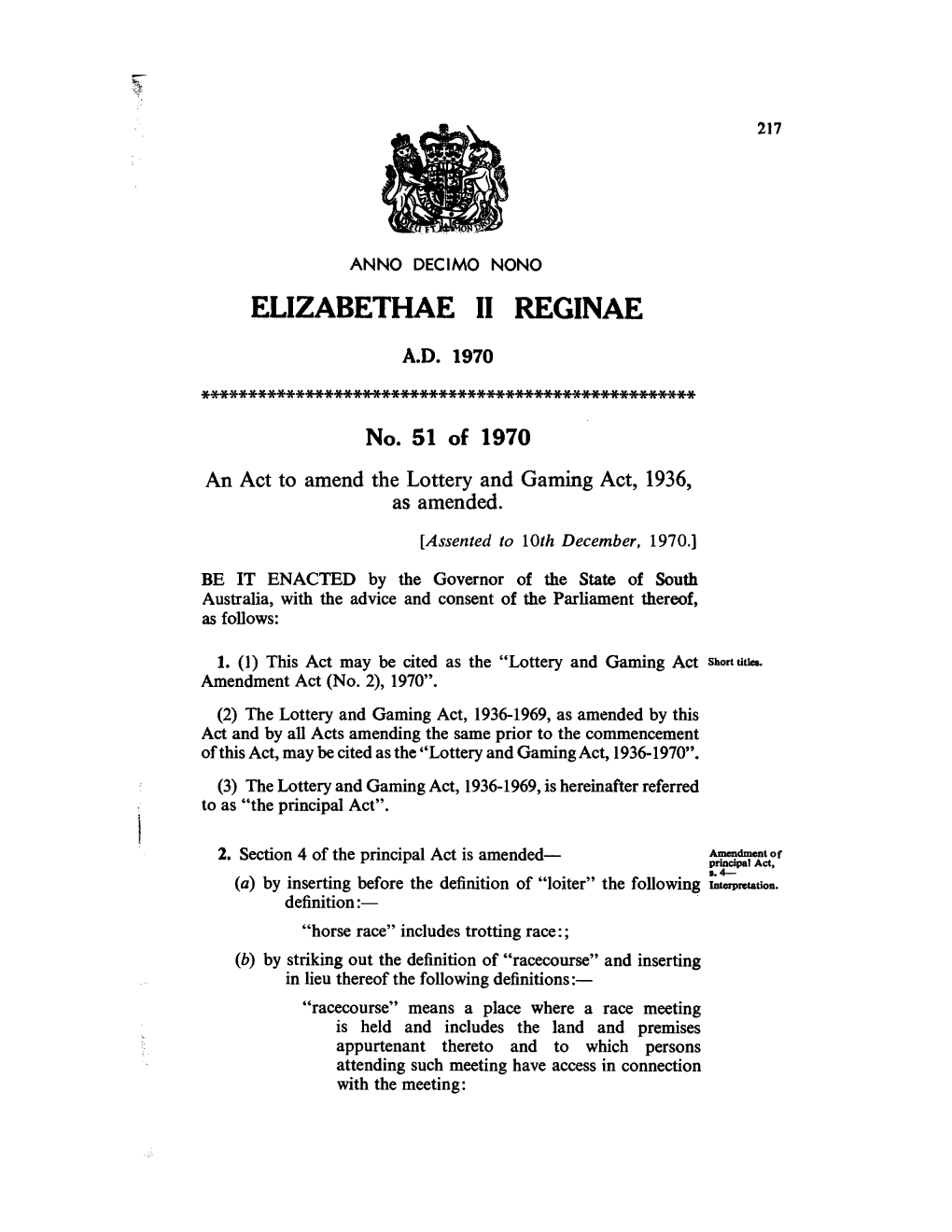 Elizabethae 11 Reginae A.D