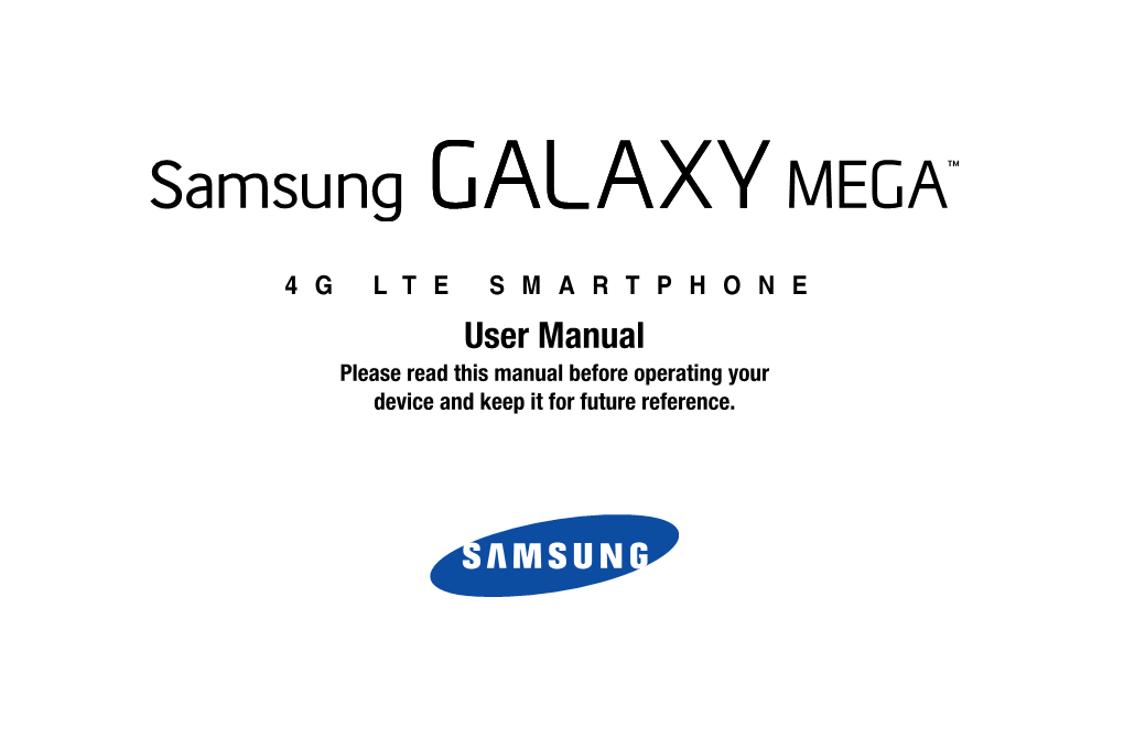 Nuco SGH-M819N Samsung Galaxy MEGA User Manual