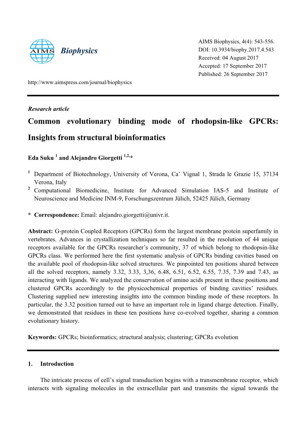 Common Evolutionary Binding Mode of Rhodopsin-Like Gpcrs: Insights from Structural Bioinformatics