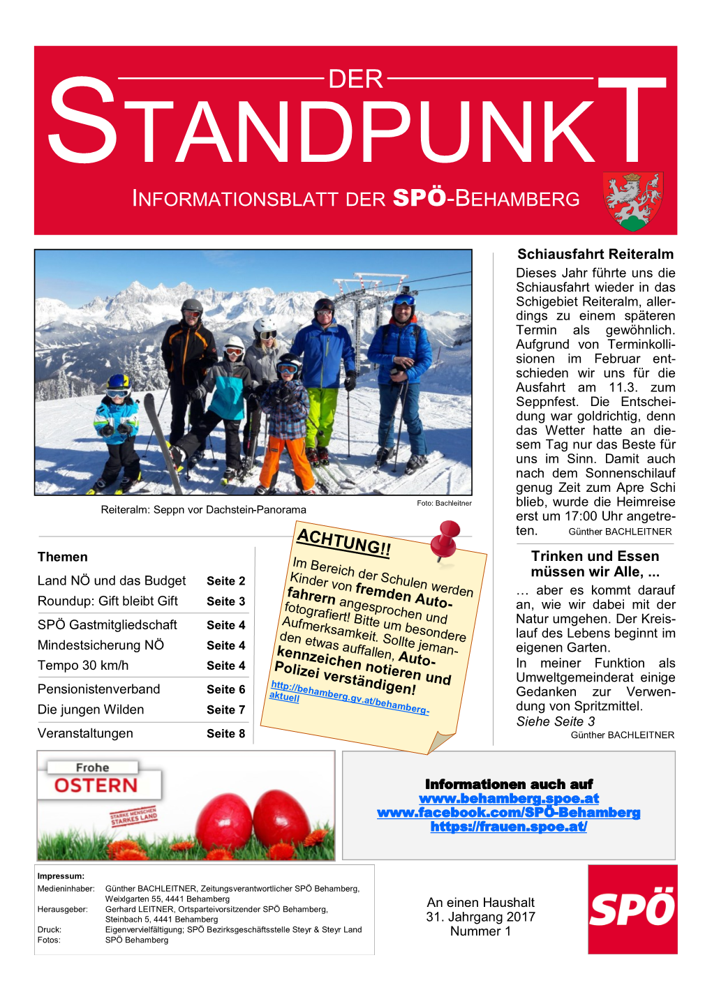 Informationsblatt Der Spö-Behamberg