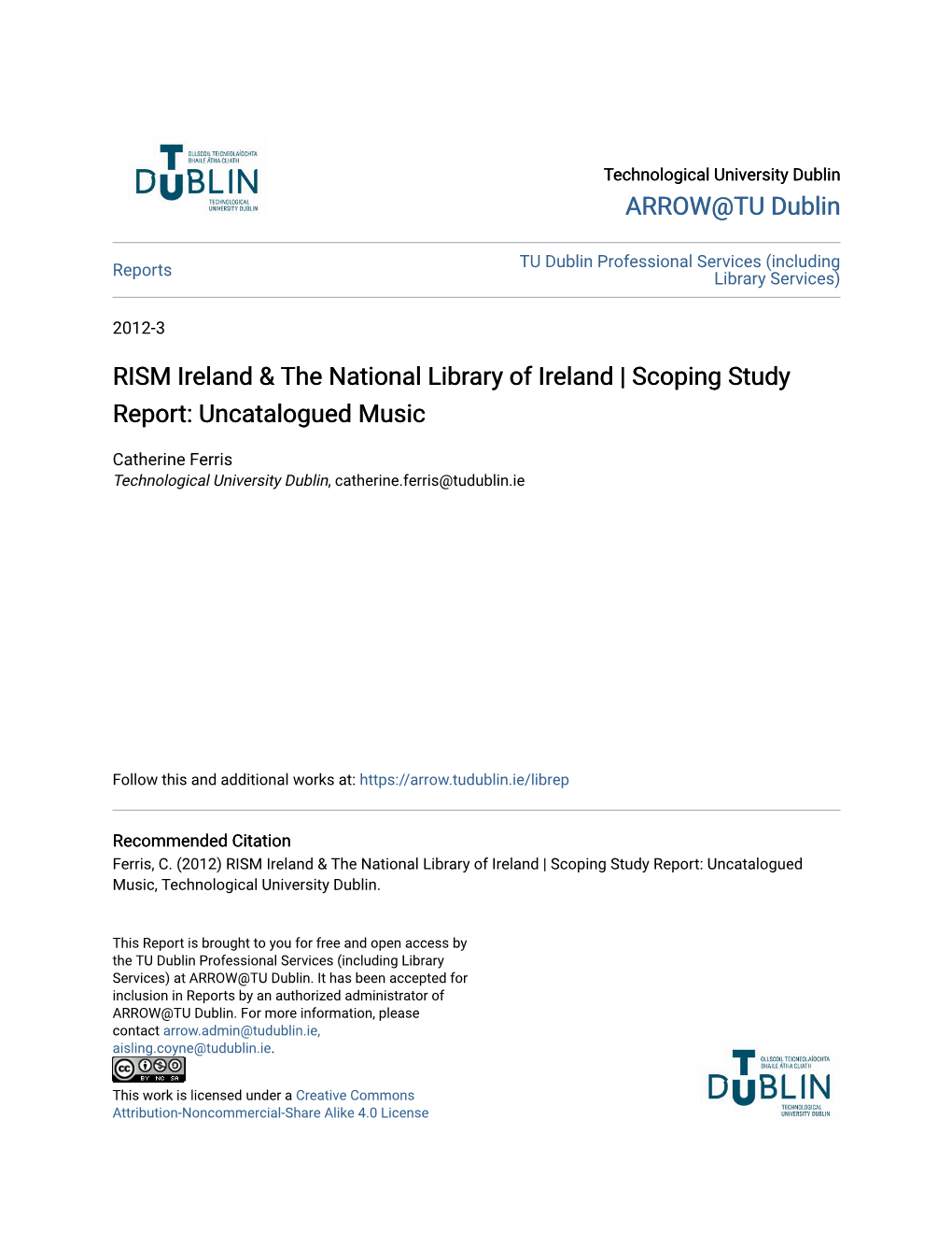 RISM Ireland & the National Library of Ireland