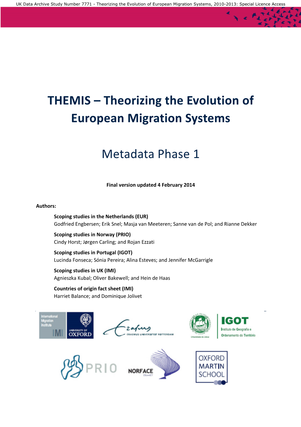 SN 7771 Metadata Phase 1