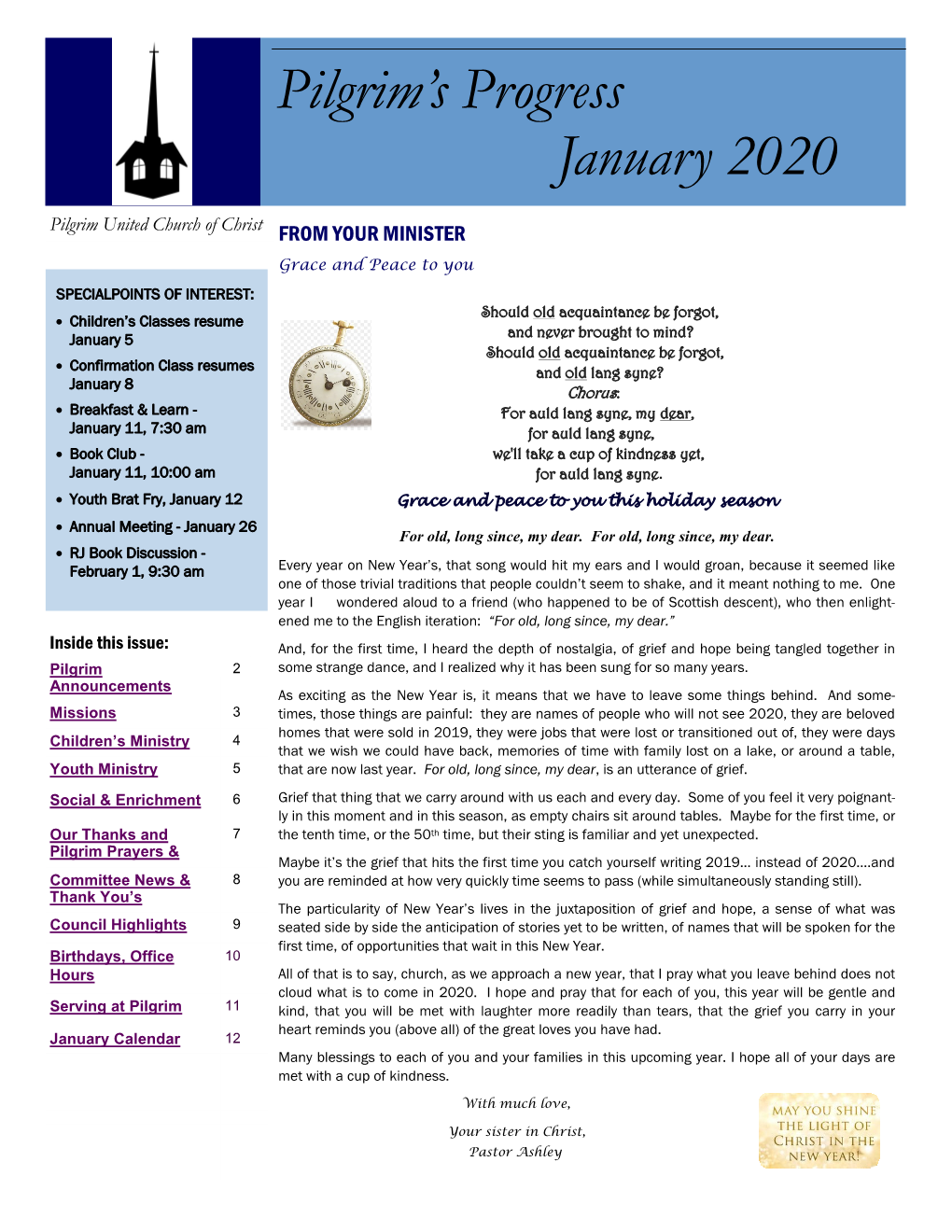 Pilgrim's Progress January 2020