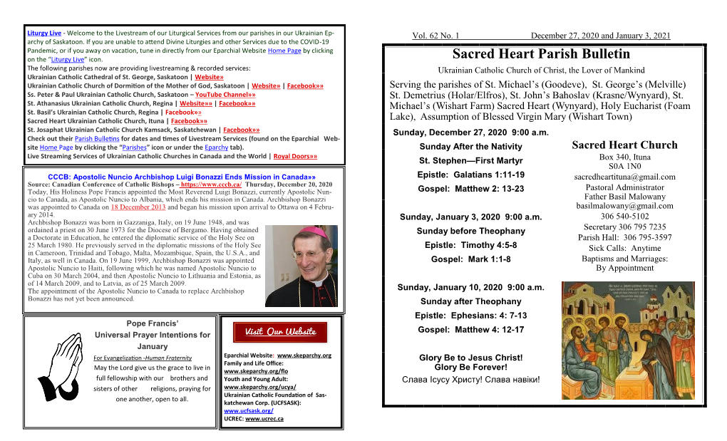 Sacred Heart Parish Bulletin
