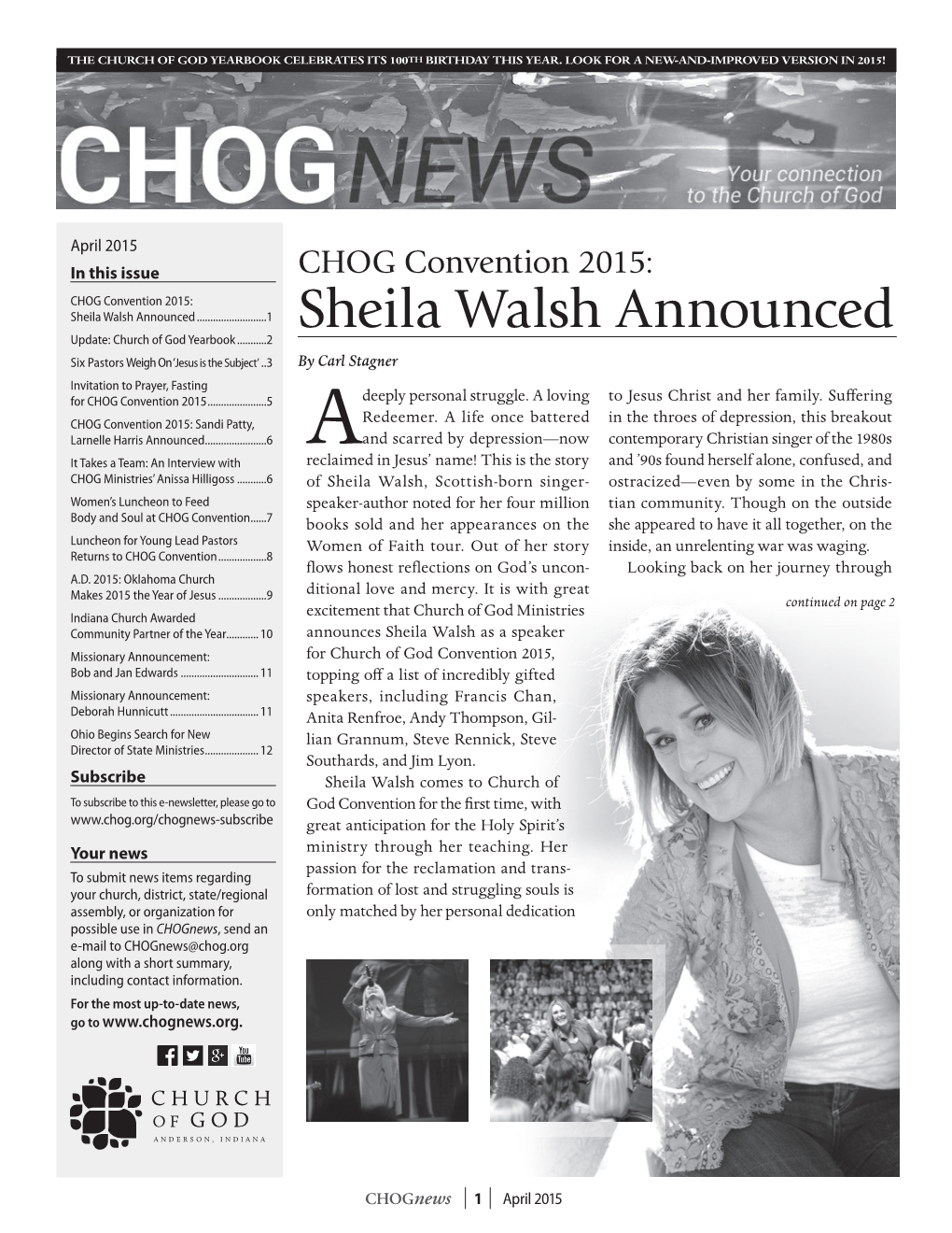 Sheila Walsh Announced