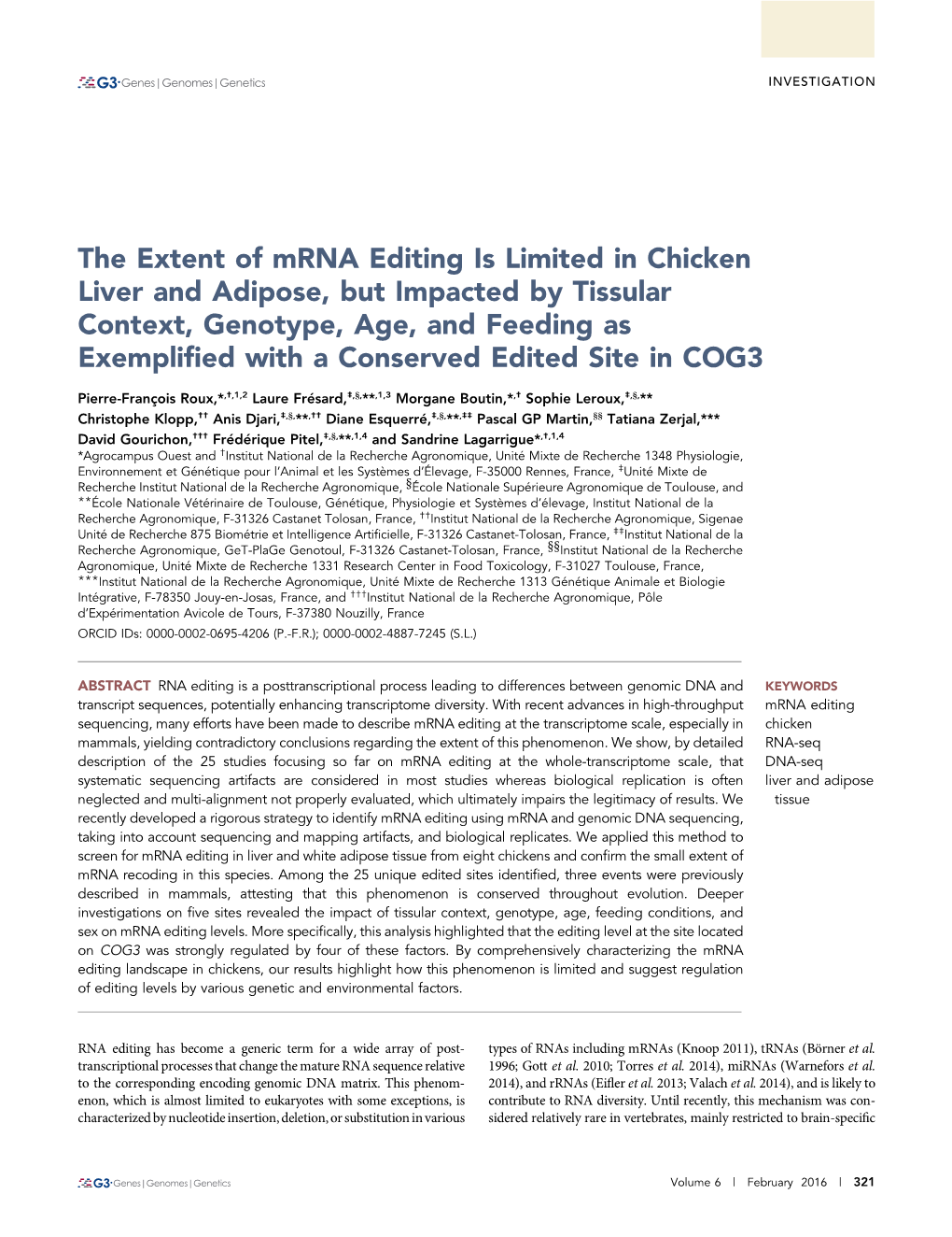 The Extent of Mrna Editing Is Limited