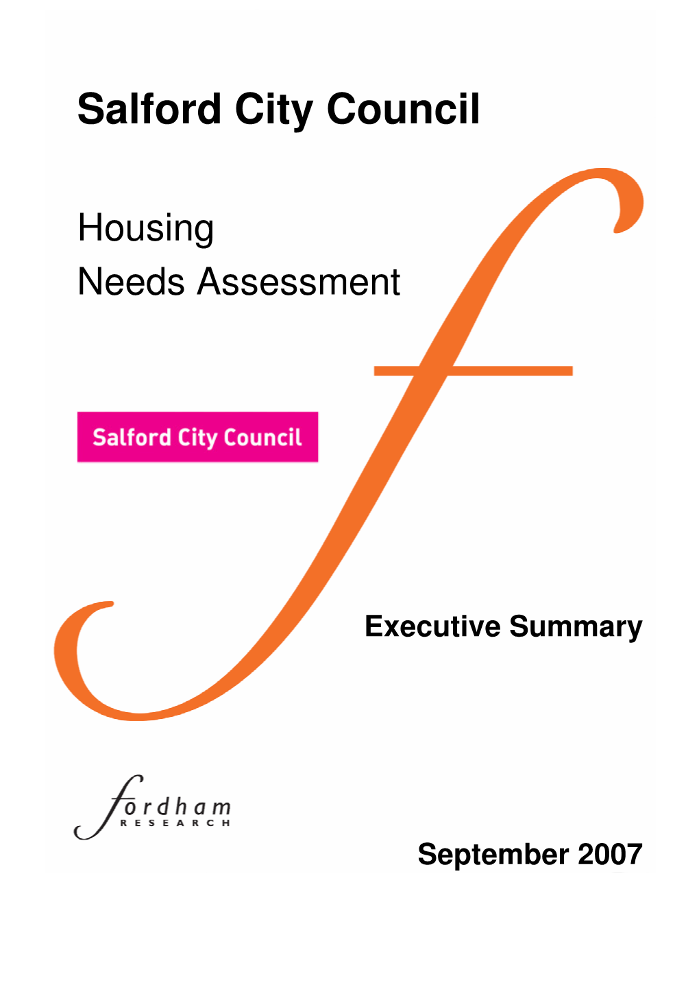 Executive Summary of Salford Housing Needs Assessment