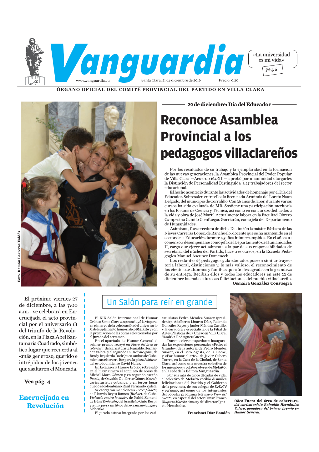 Reconoce Asamblea Provincial a Los Pedagogos Villaclareños