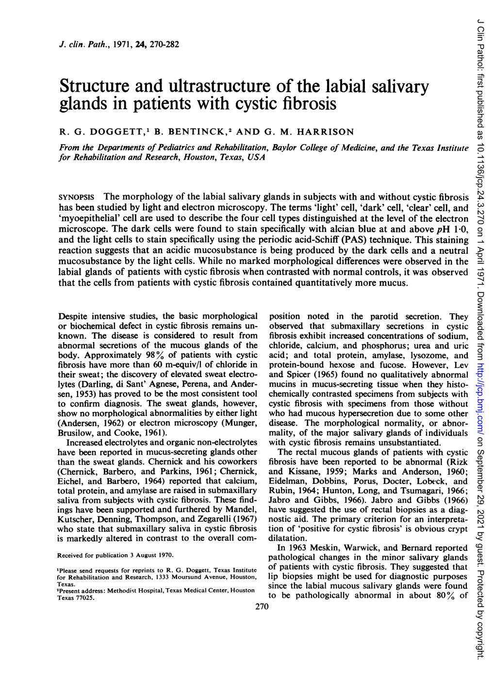 Structure and Ultrastructure of the Labial Salivary Glands in Patients with Cystic Fibrosis