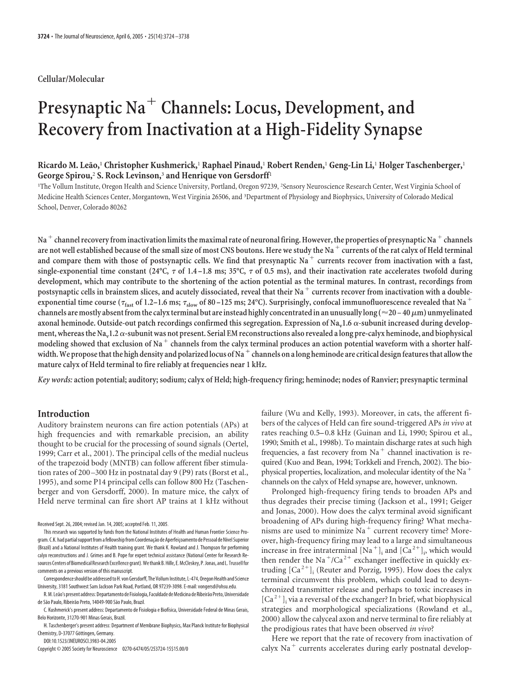 Presynaptic Na Channels Boost the Height of the AP (And Thus Release Probability) at These En Passant Beads-On-String Boutons (Engel and Jonas, 2004)