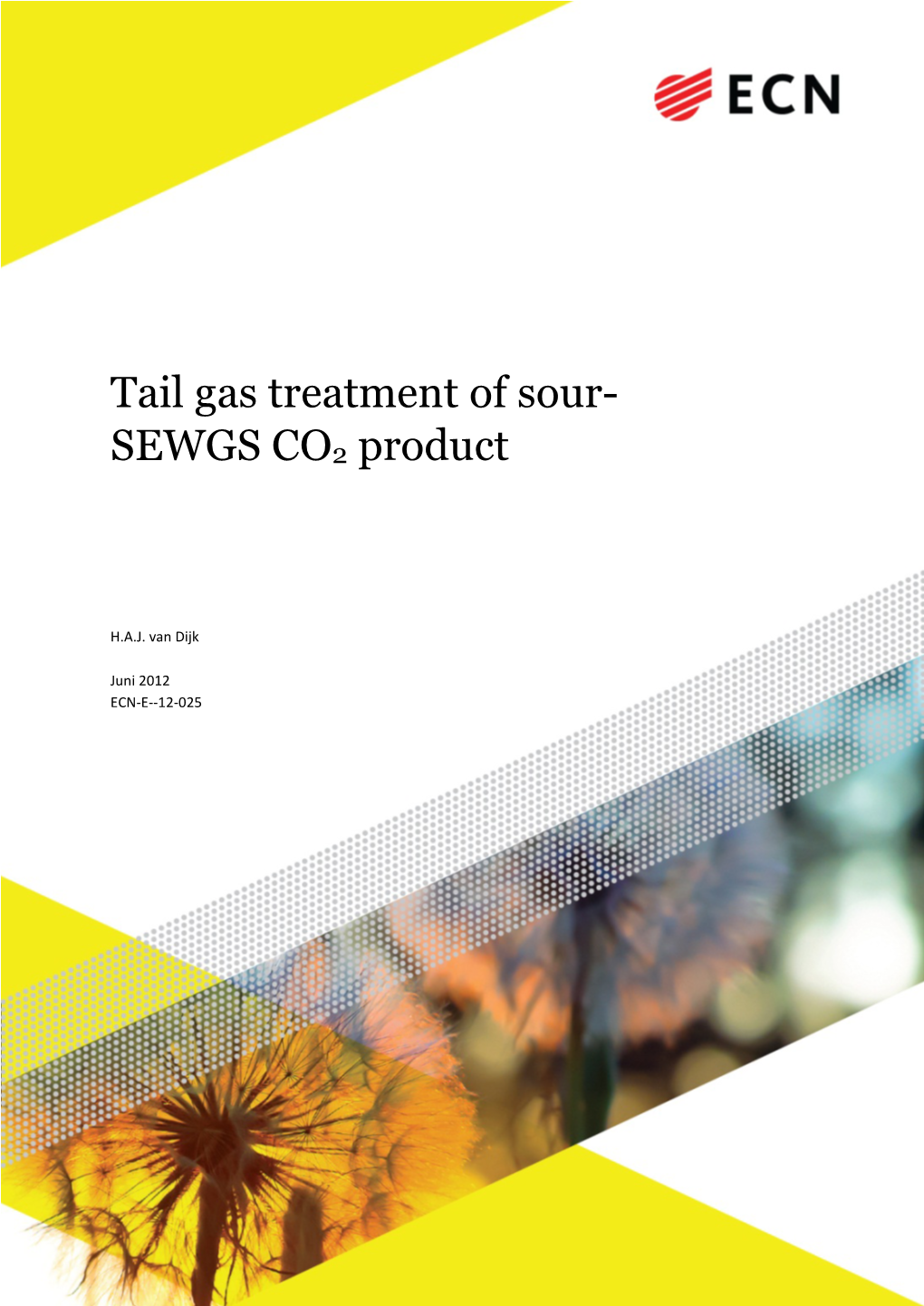 Tail Gas Treatment of Sour- SEWGS CO2 Product