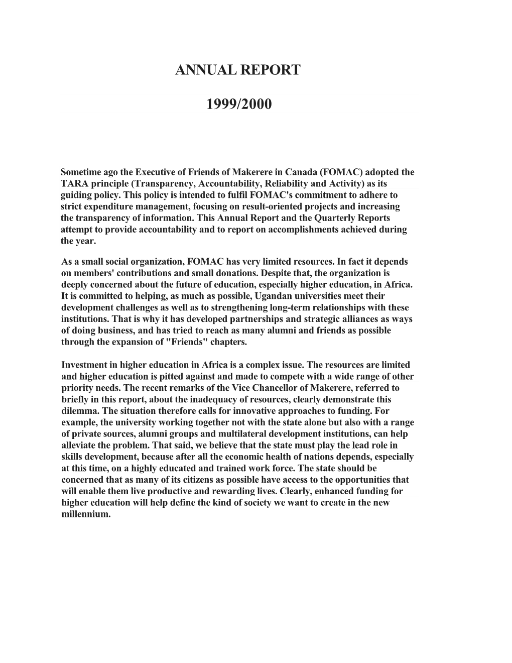 Annual Report 1999/2000