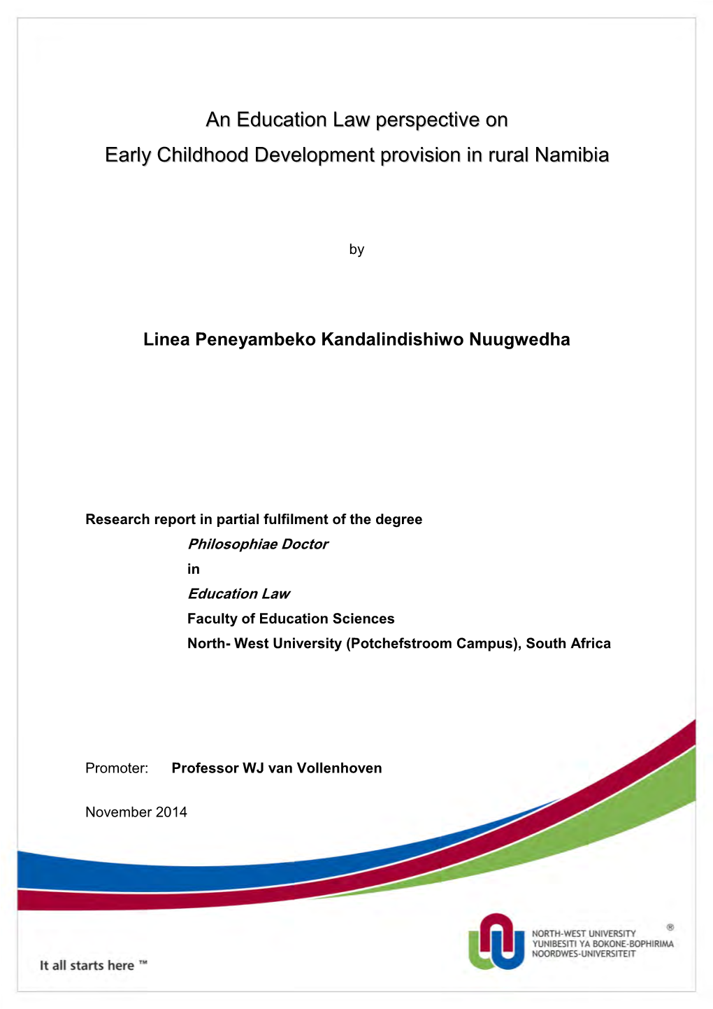 An Education Law Perspective on Early Childhood Development Provision in Rural Namibia