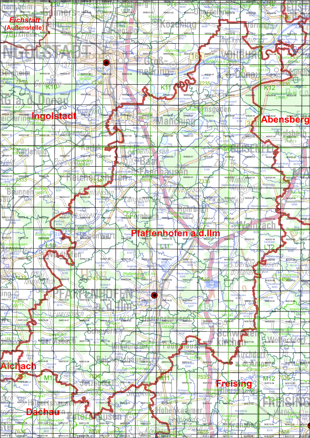 Ingolstadt Pfaffenhofen Adilm Freising Dachau Abensberg Aichach