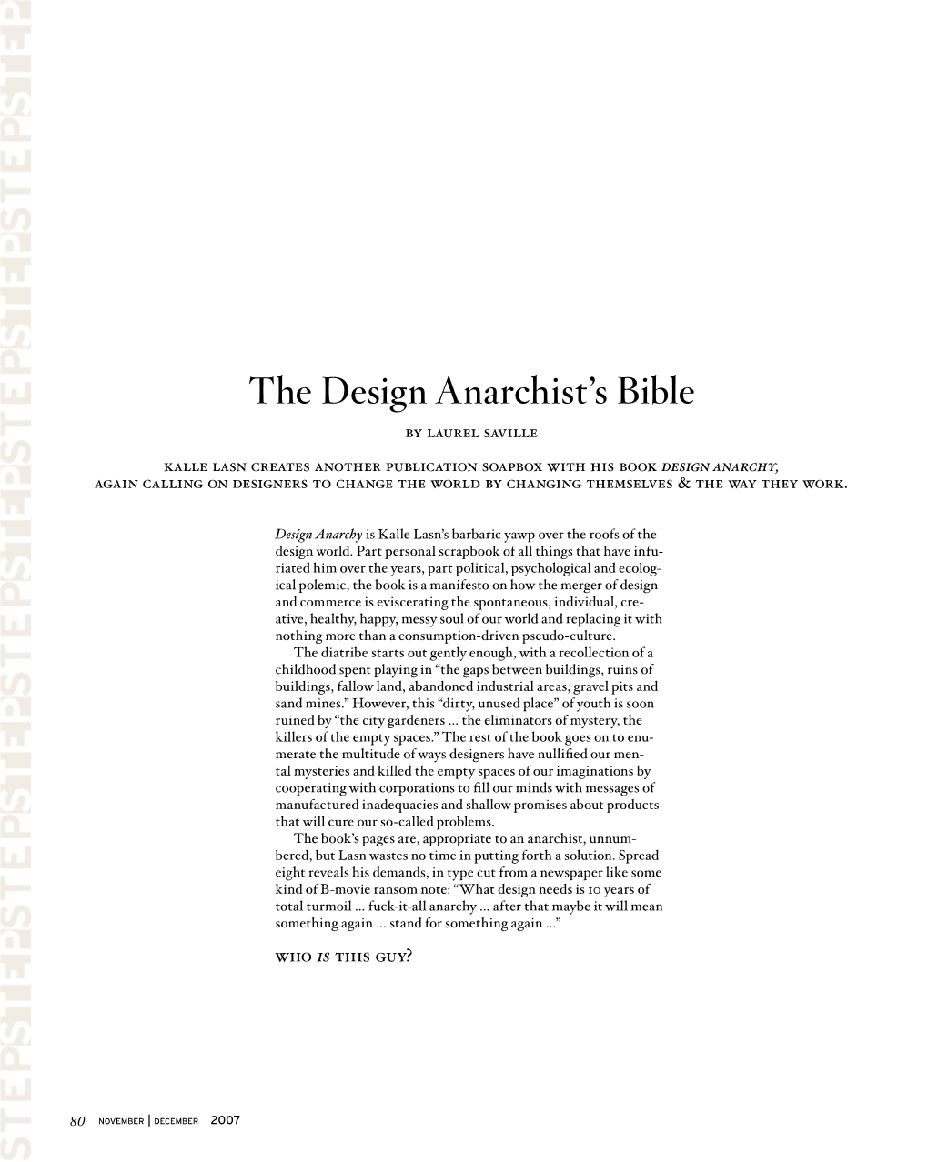 The Design Anarchist's Bible