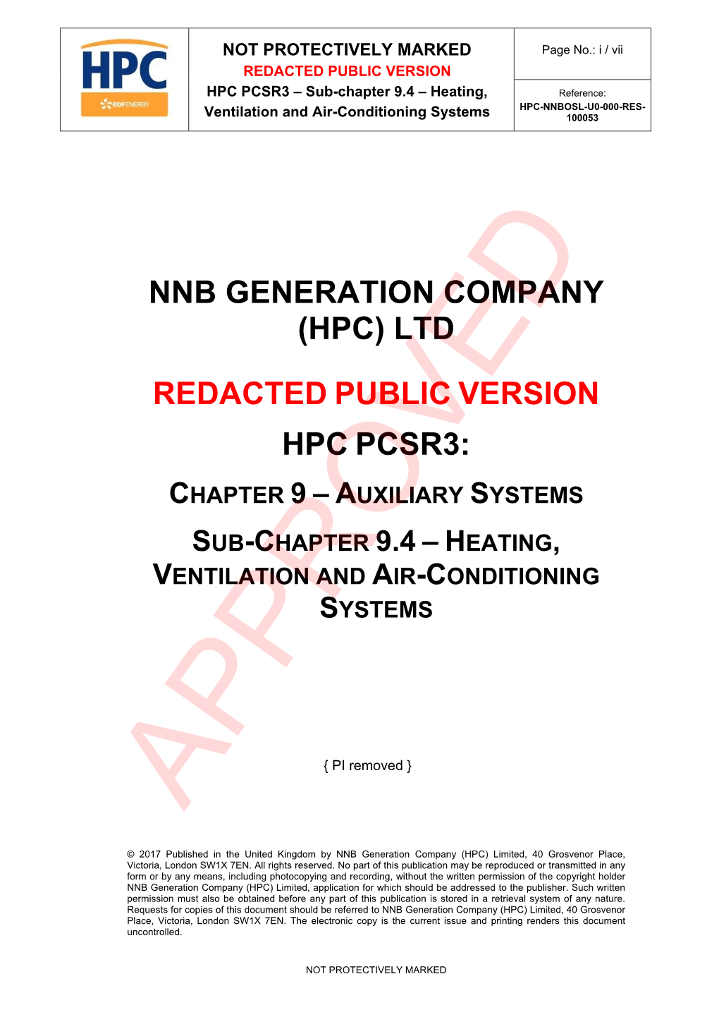 Hinkley Point C Pre-Construction Safety Report 3 Public Version