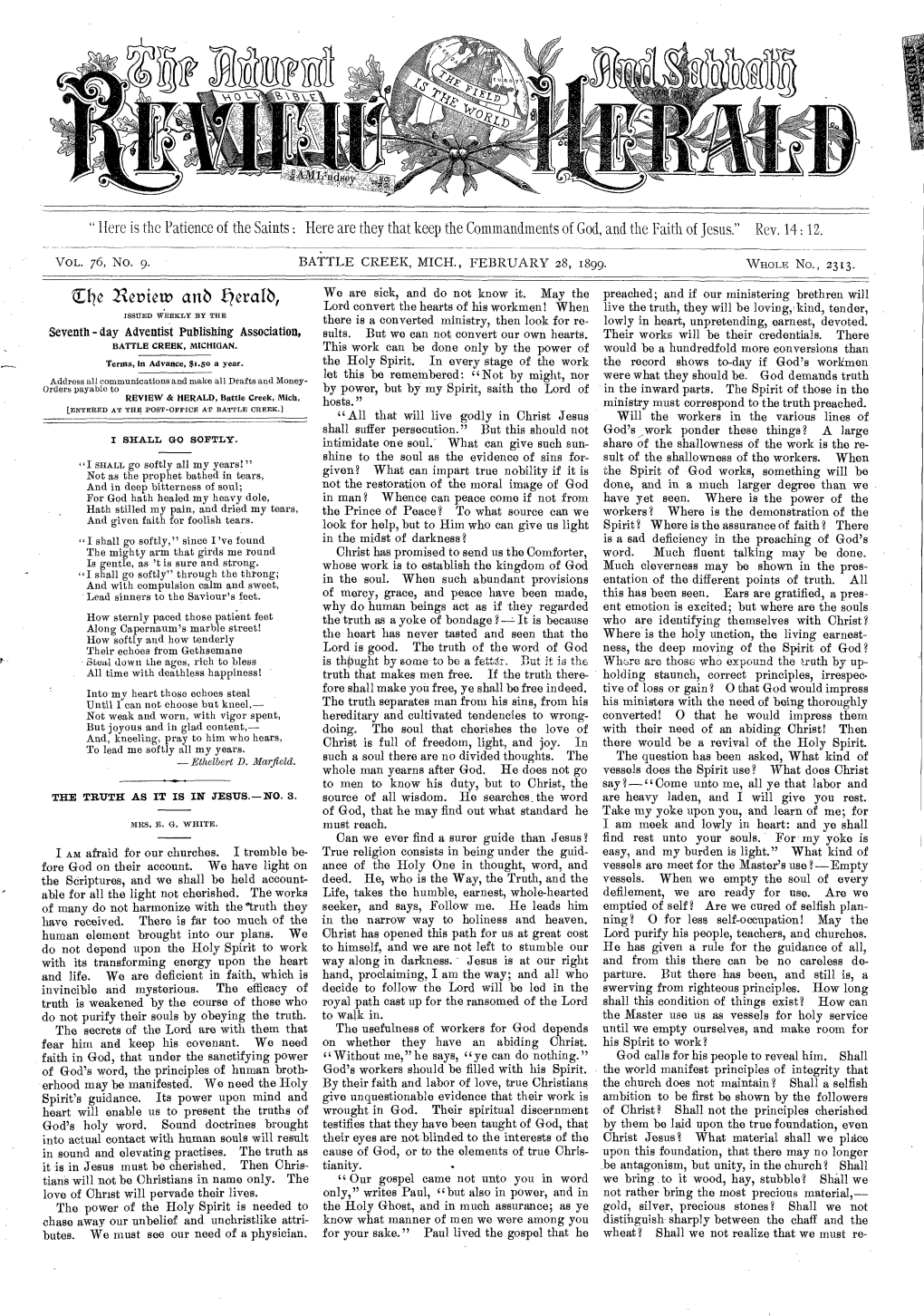 Review and Herald for 1899