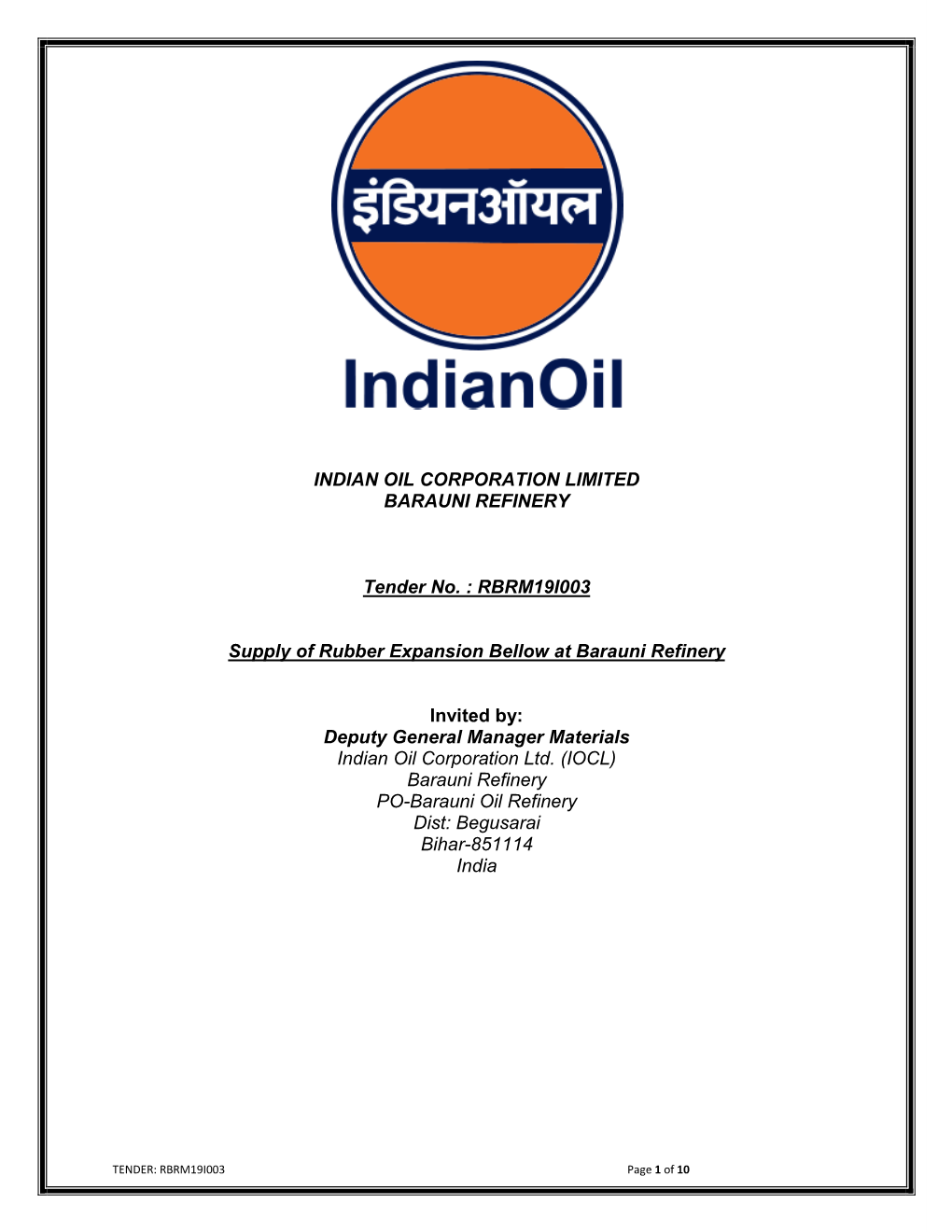 Indian Oil Corporation Limited Barauni Refinery