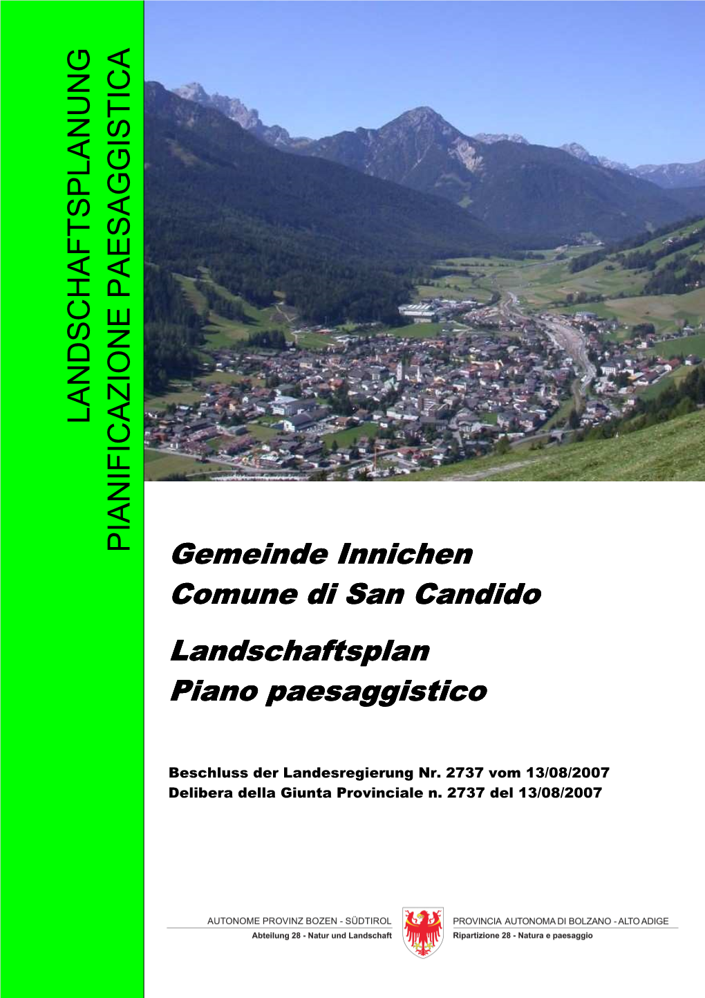 Landschaftsplan Der Gemeinde Innichen