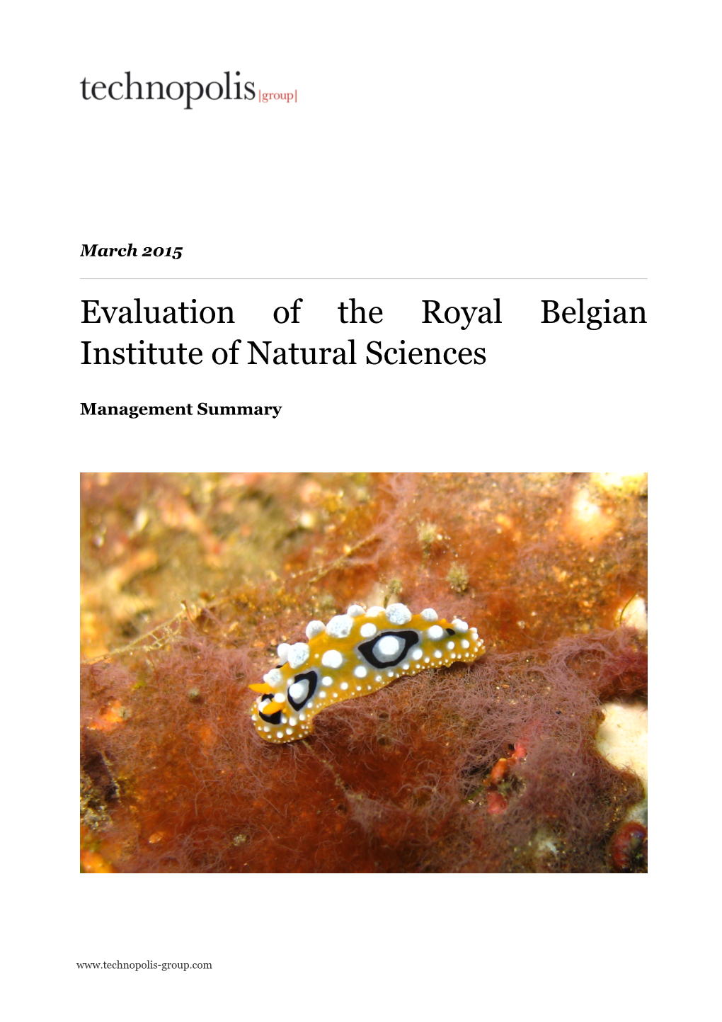 Evaluation of the Royal Belgian Institute of Natural Sciences