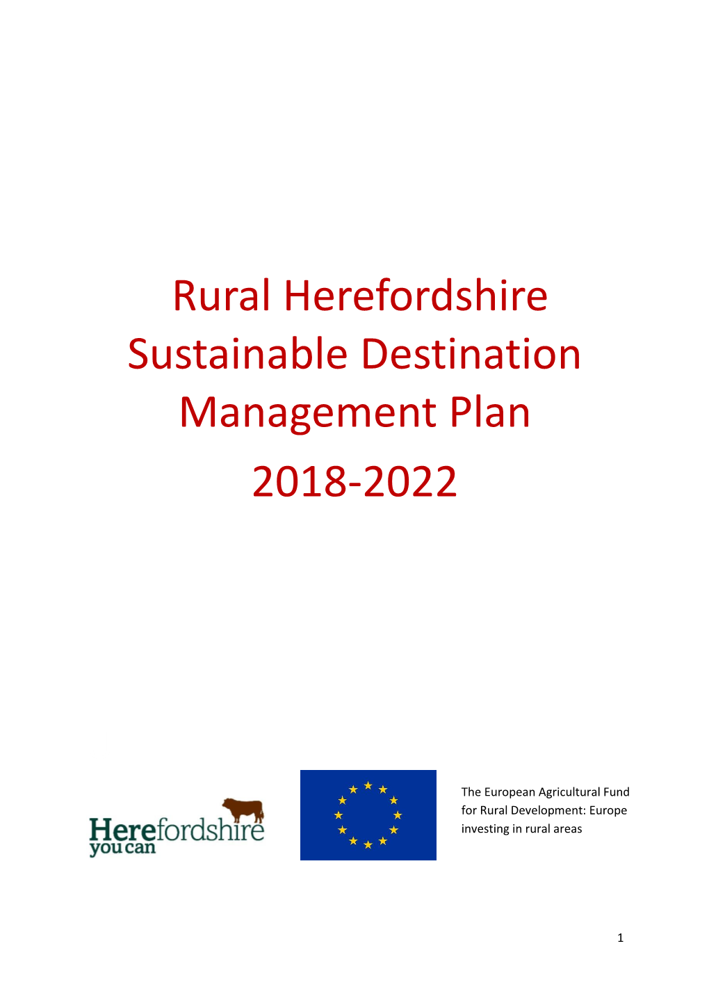 Rural Herefordshire Sustainable Destination Management Plan