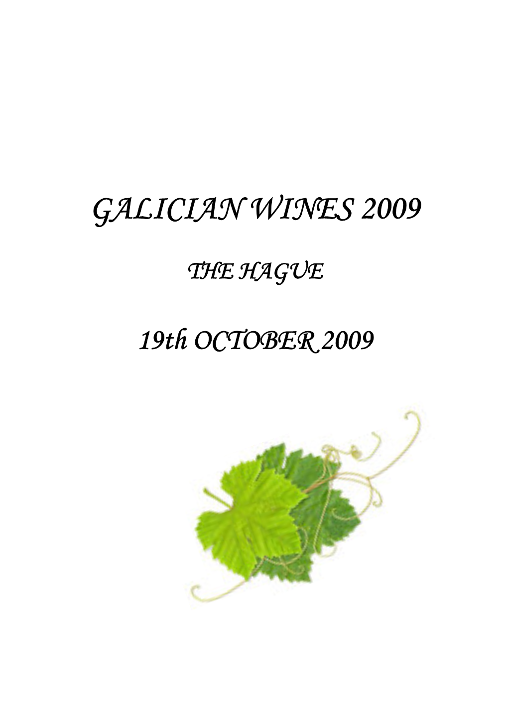 Galician Wines 2009