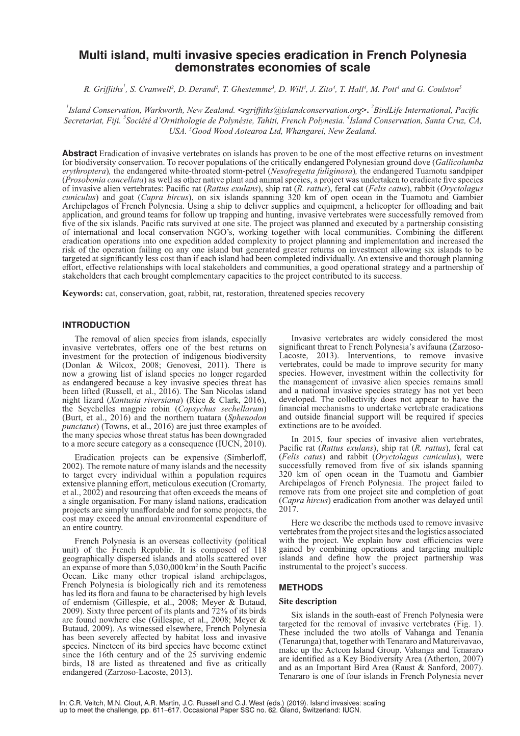 Multi Island, Multi Invasive Species Eradication in French Polynesia Demonstrates Economies of Scale