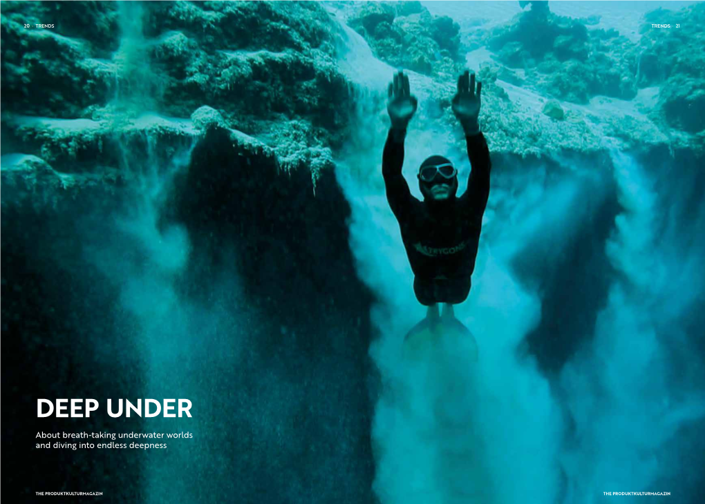 DEEP UNDER About Breath-Taking Underwater Worlds and Diving Into Endless Deepness