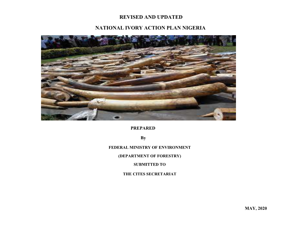 Revised and Updated National Ivory Action Plan Nigeria