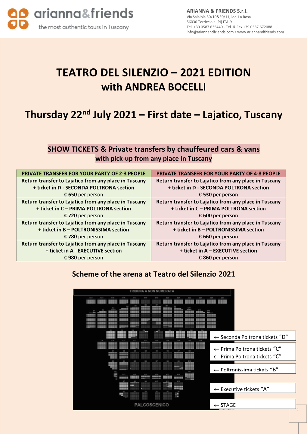 TEATRO DEL SILENZIO – 2021 EDITION with ANDREA BOCELLI