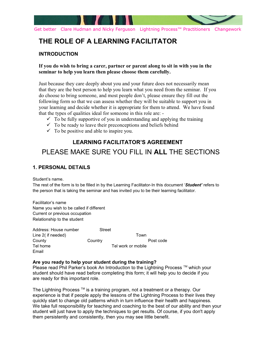 The Role of a Learning Facilitator