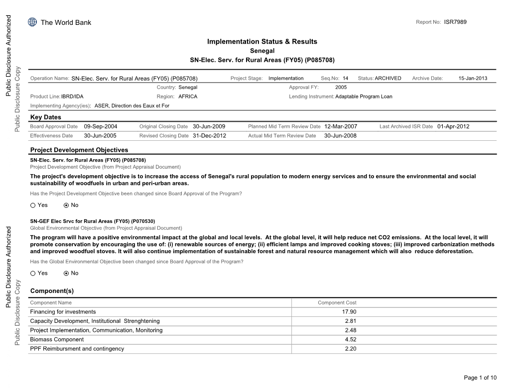 World Bank Document