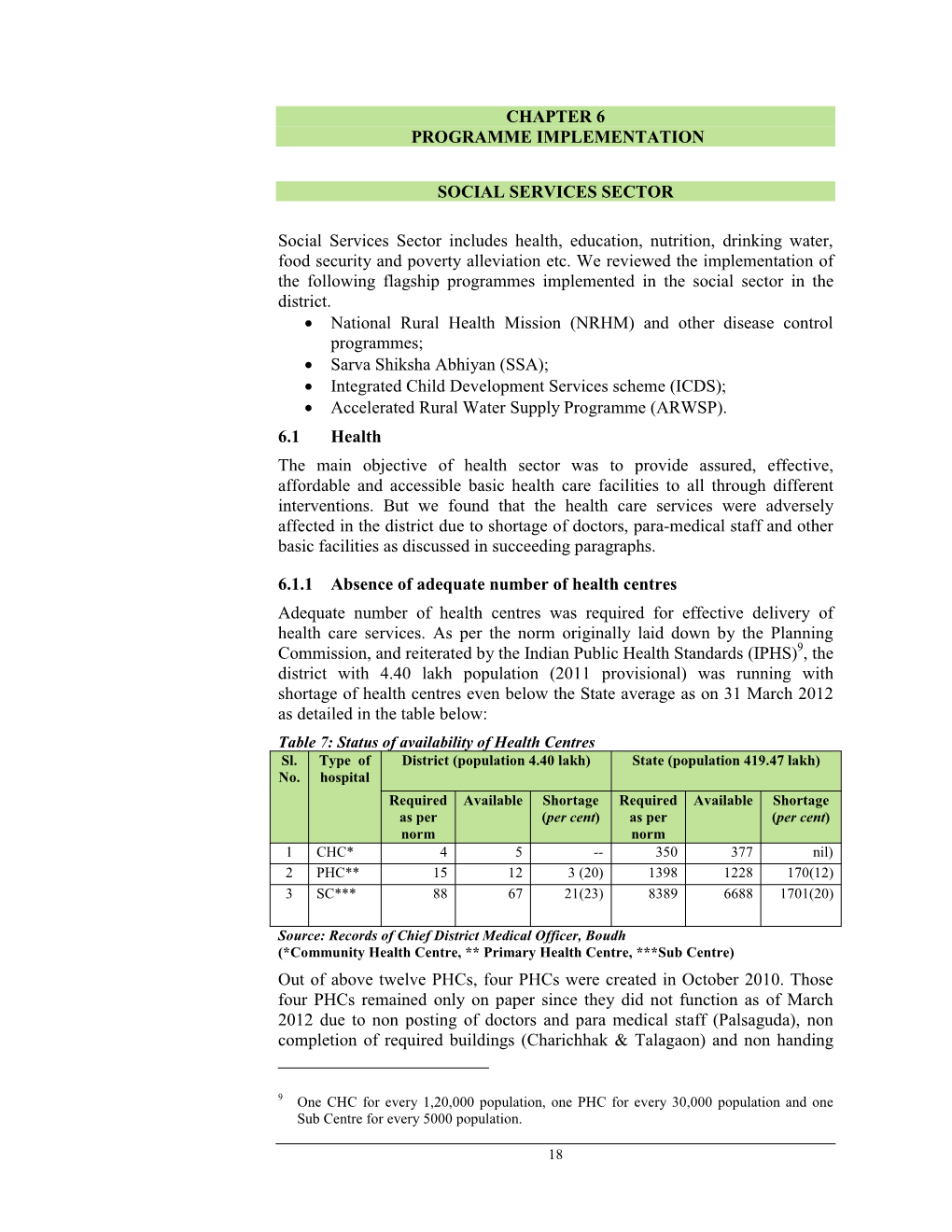 Chapter 6 Programme Implementation Social