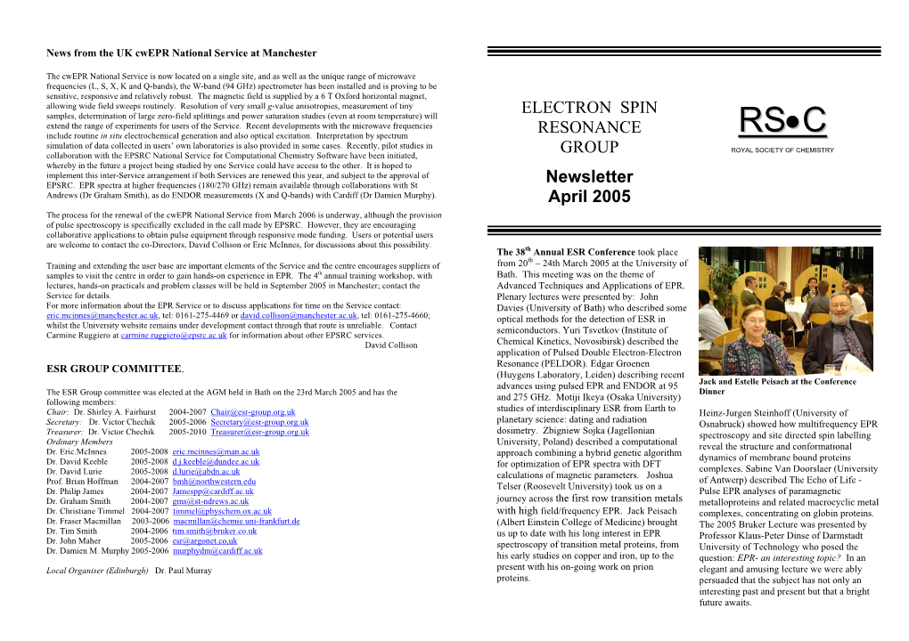 Electron Spin Resonance RS C