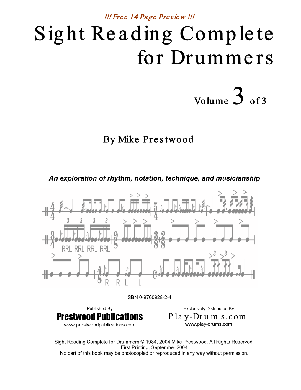 Sight Reading Complete for Drummers