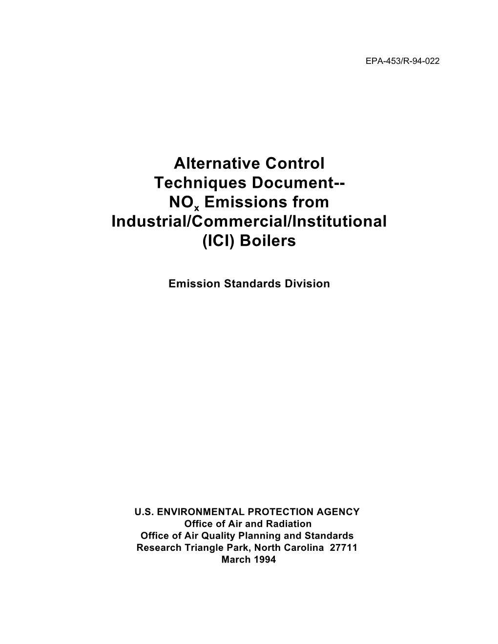 Industrial/Commercial/Institutional (ICI) Boilers