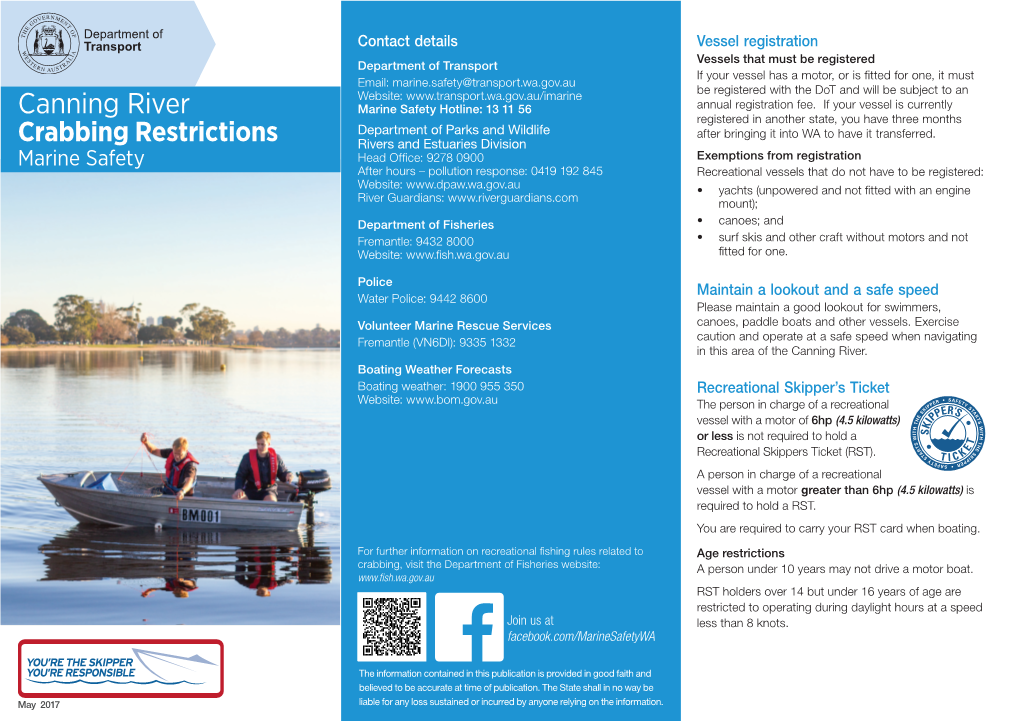 Canning River Crabbing Restrictions